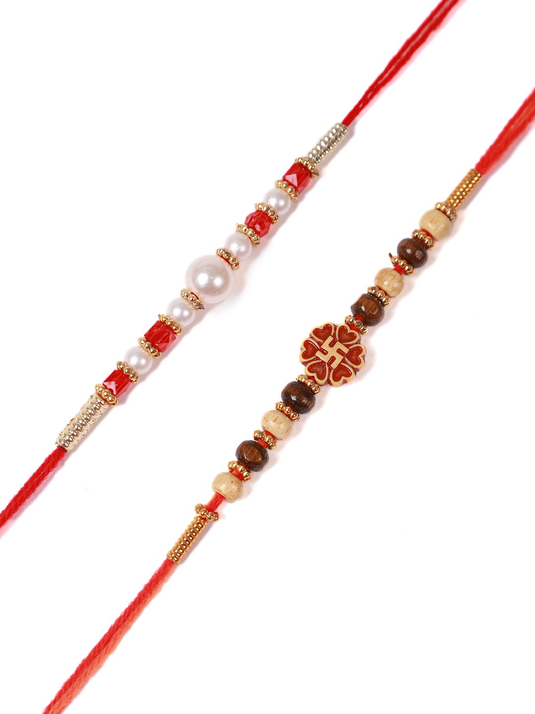 YouBella 2 Rakhi and 2 Greeting Card Combo for Brother (Multi-Colour) (YBRK_93)